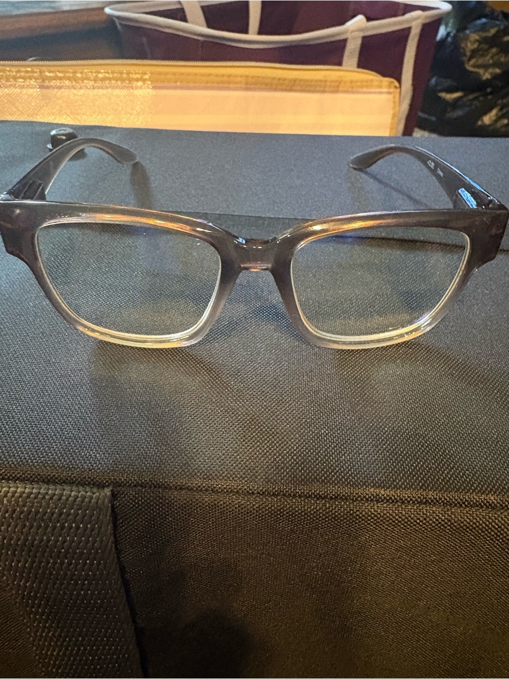 Rectangular Eyeglass Frames in Gradient Gray 2.0